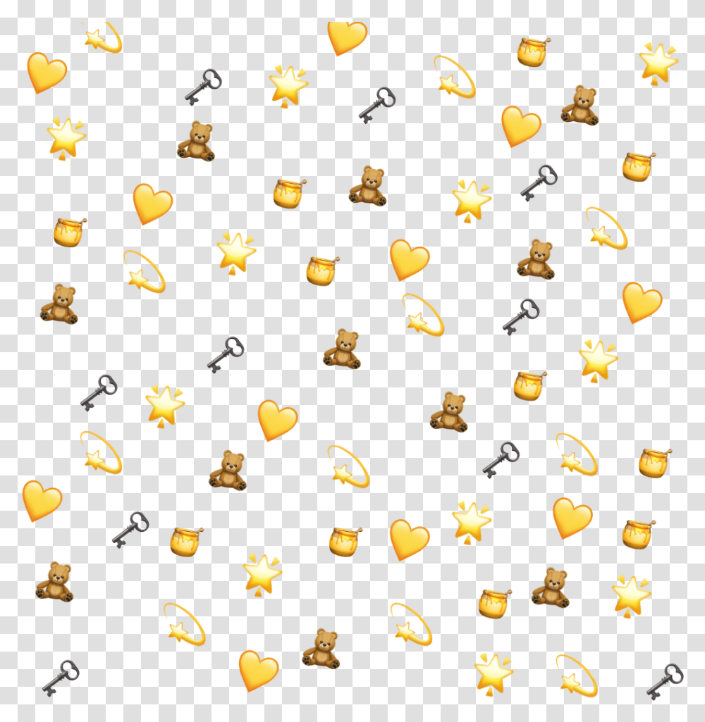 Background Teddy Sugar Honey Aesthetic Key Cute Aesthetic Orange Emoji, Confetti, Paper, Lighting, Candle Transparent Png