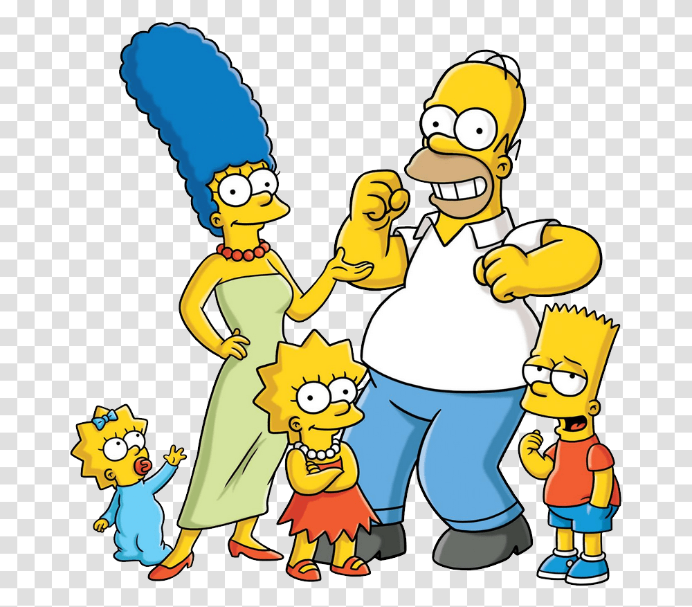 Background The Simpsons, Crowd, Book Transparent Png