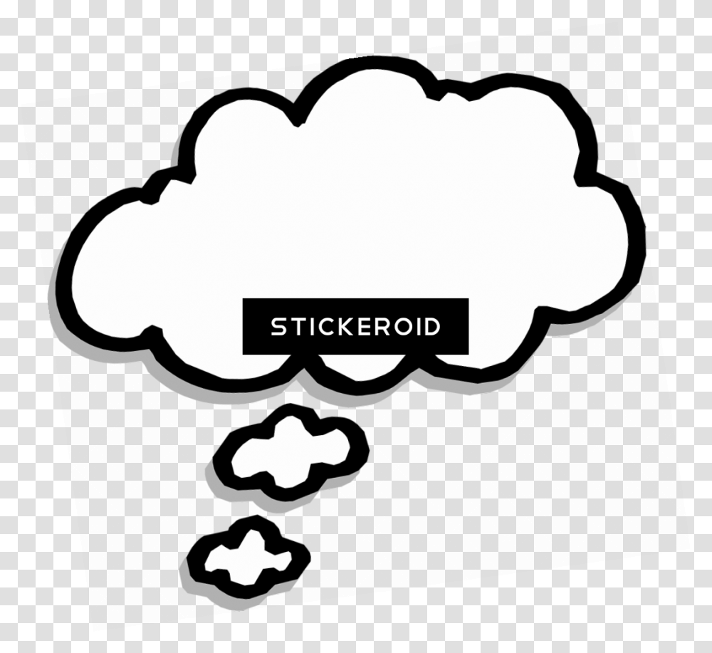 Background Thinking Cloud, Stencil, Hand Transparent Png