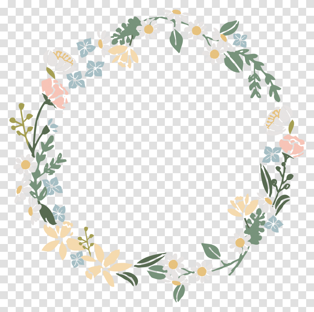Background Watercolor Floral Wreath, Floral Design, Pattern Transparent Png