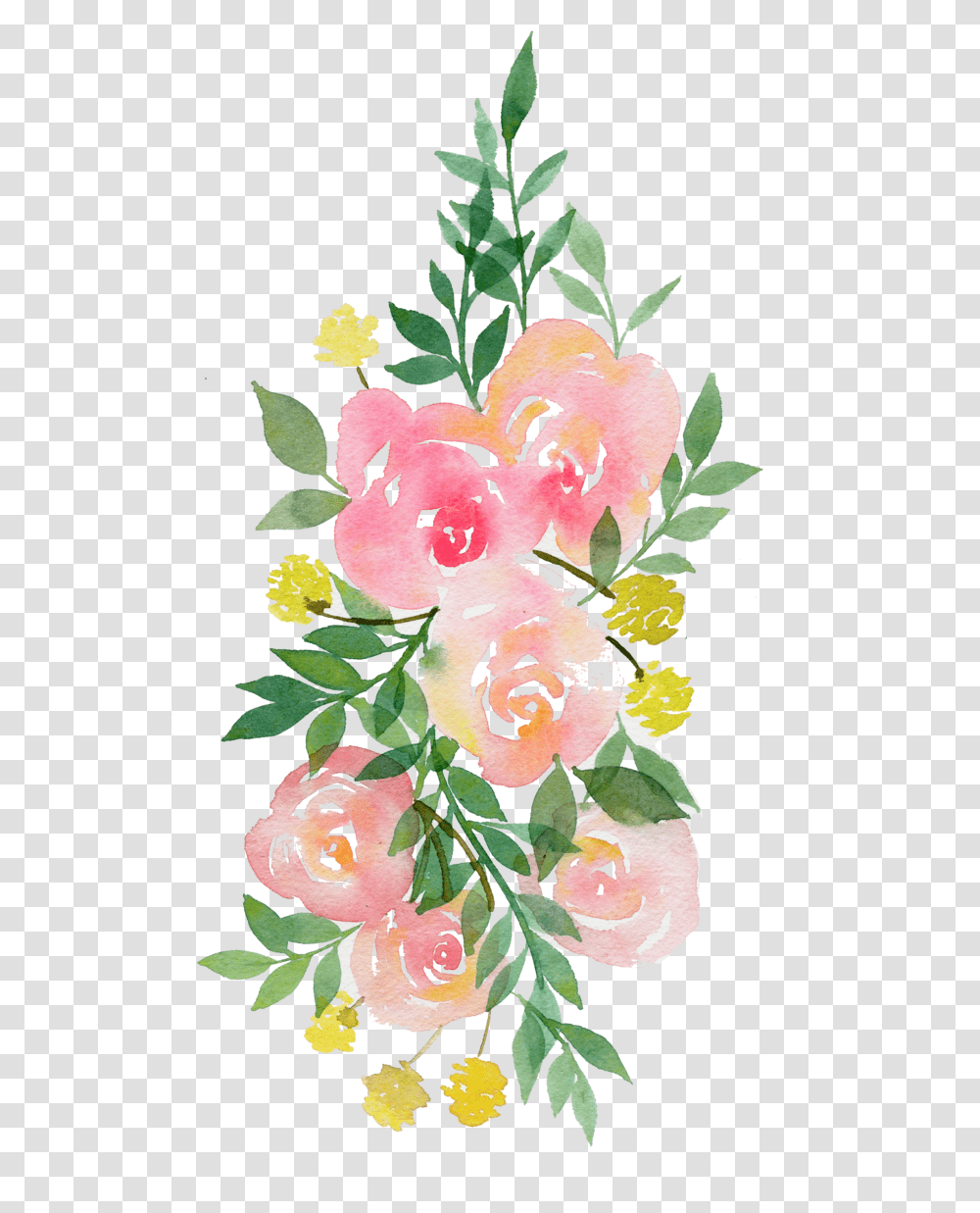 Background Watercolor Flowers, Floral Design, Pattern Transparent Png