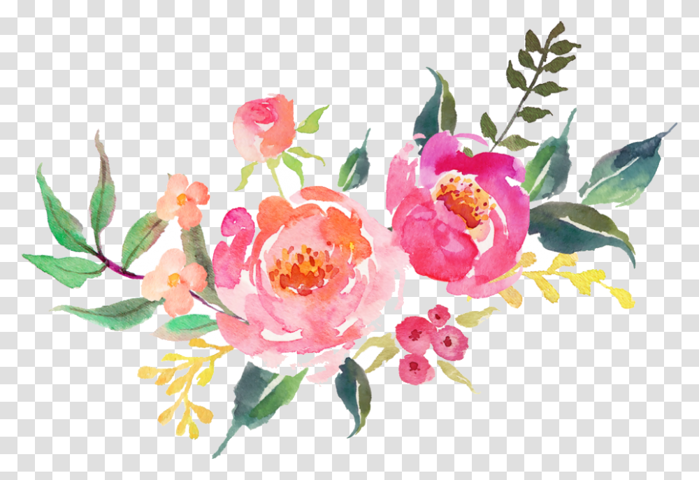 Background Watercolor Flowers, Floral Design, Pattern Transparent Png