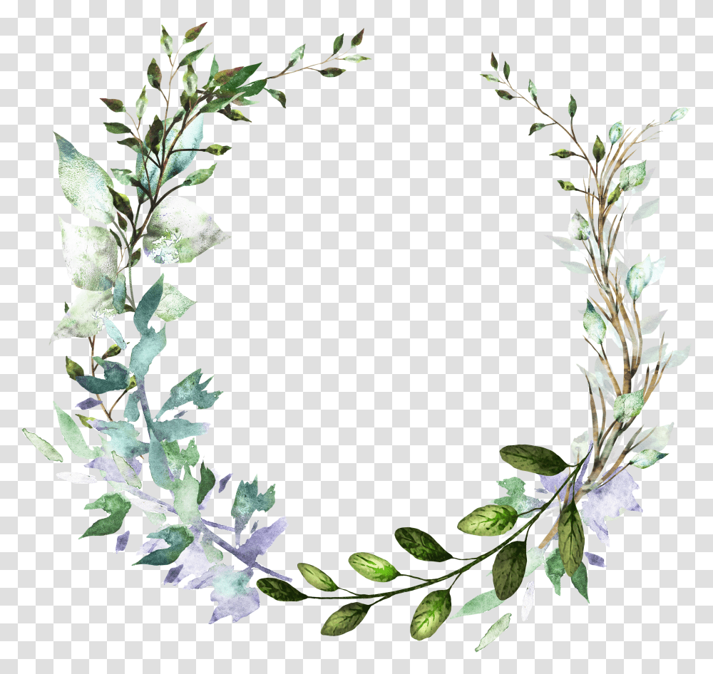 Background Watercolor Wreath Transparent Png
