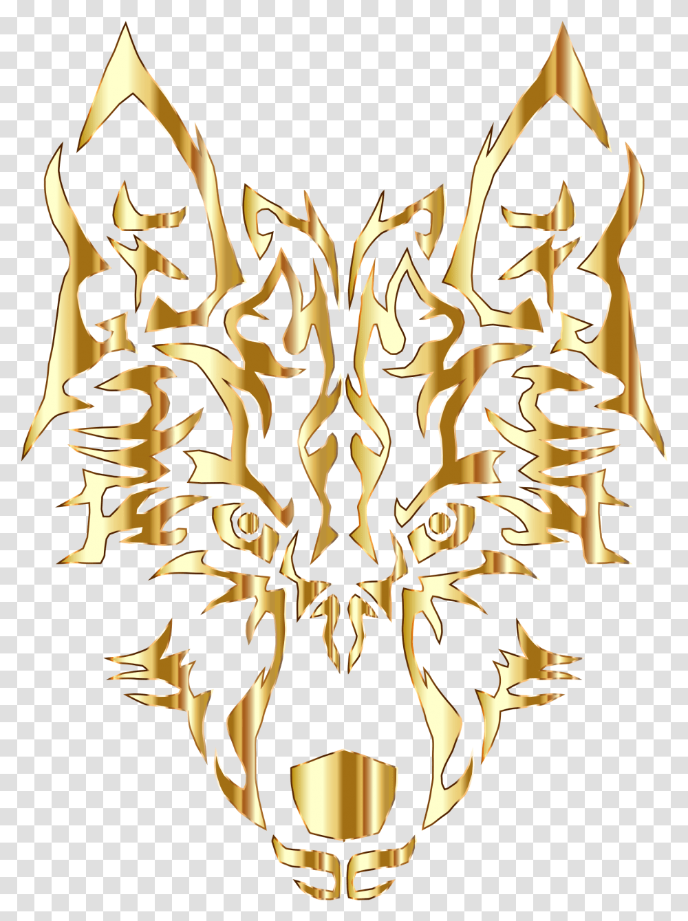 Background Wolf Clipart Gold Wolf, Fire, Dragon, Flame Transparent Png