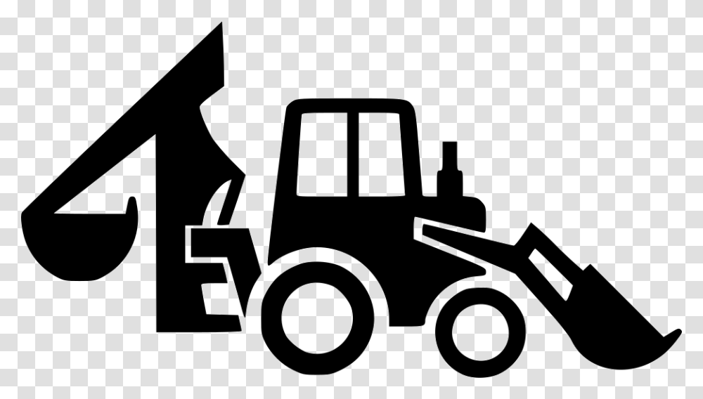 Backhoe Loader Backhoe Loader Icon, Vehicle, Transportation, Tractor, Lawn Mower Transparent Png