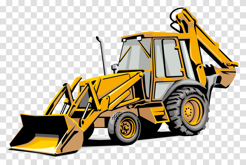 Backhoe Loader Sticker Heavy Equipment Excavator Excavator Sticker, Bulldozer, Tractor, Vehicle, Transportation Transparent Png