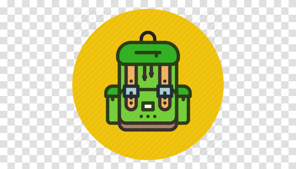 Backpack Bag Camping Hike School Student Icon, Transportation, Vehicle, Machine, Road Sign Transparent Png