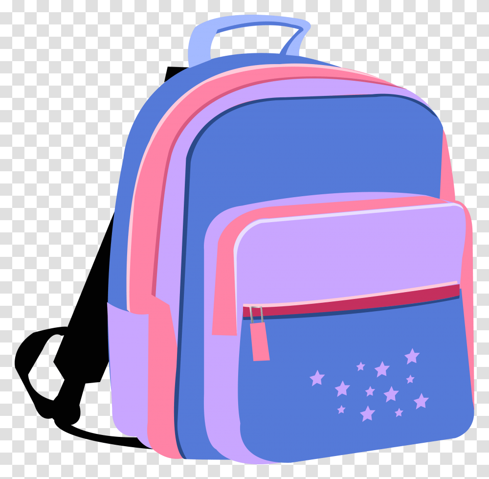 Backpack Bag Clip Art Girl Backpack Clipart Transparent Png