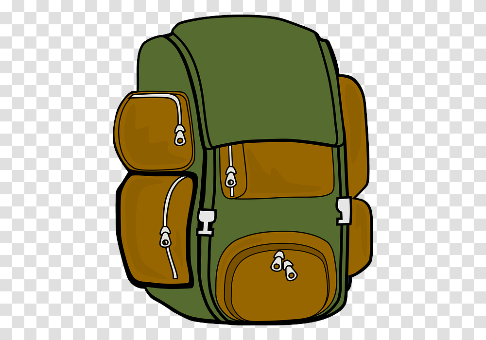 Backpack Bag Hiking Trip Travel Luggage Outdoors Clipart Transparent Png