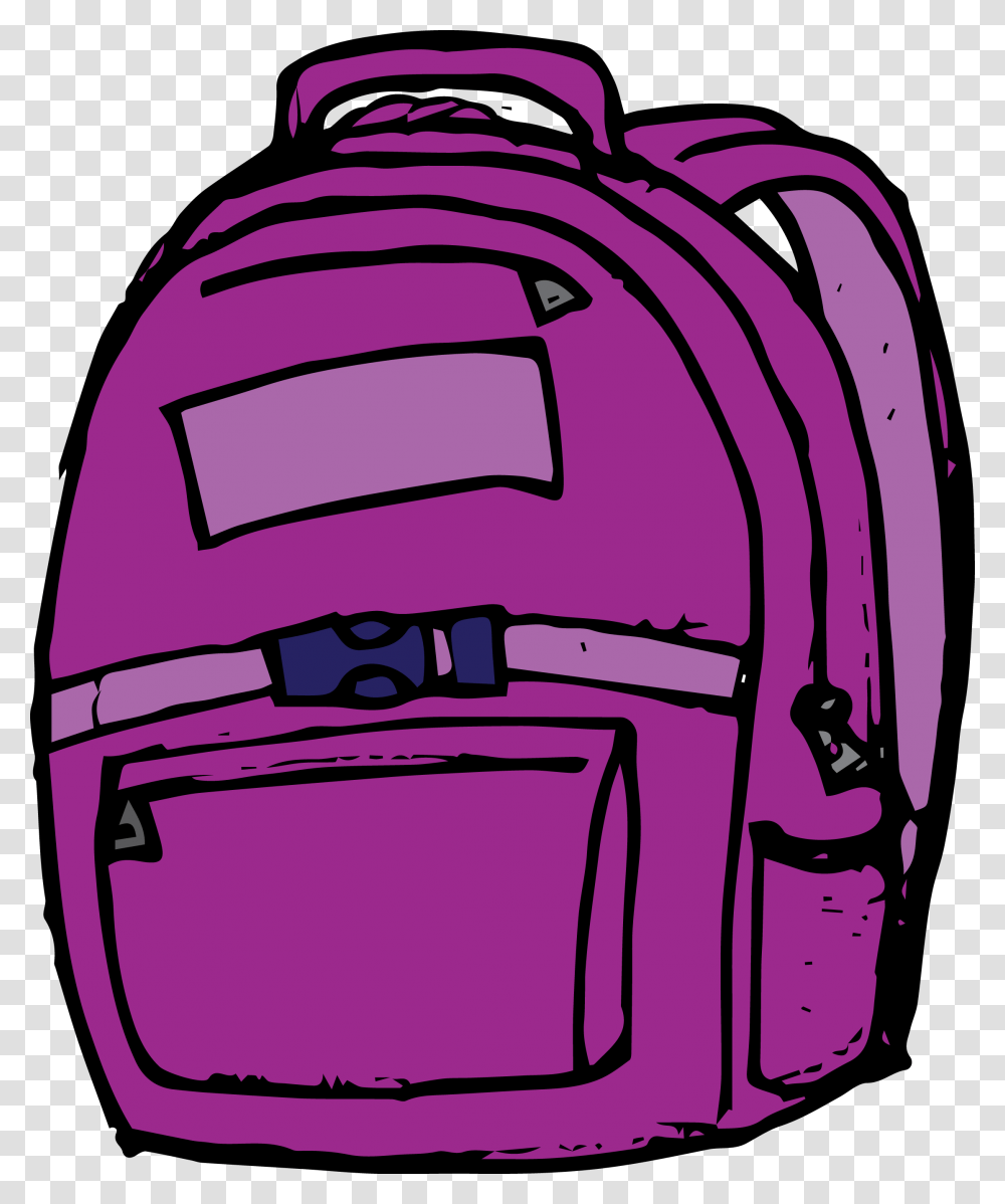 Backpack Emoji Purple School Bag Clipart, Helmet, Apparel Transparent Png