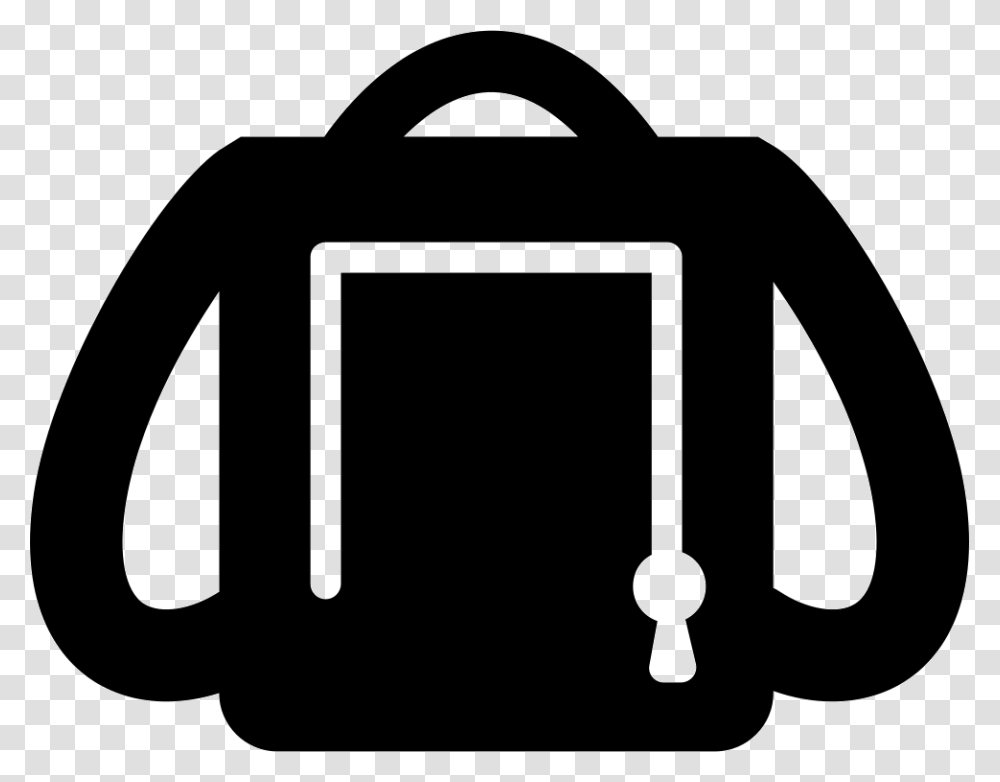 Backpack Illustration, Label, Buckle, Stencil Transparent Png