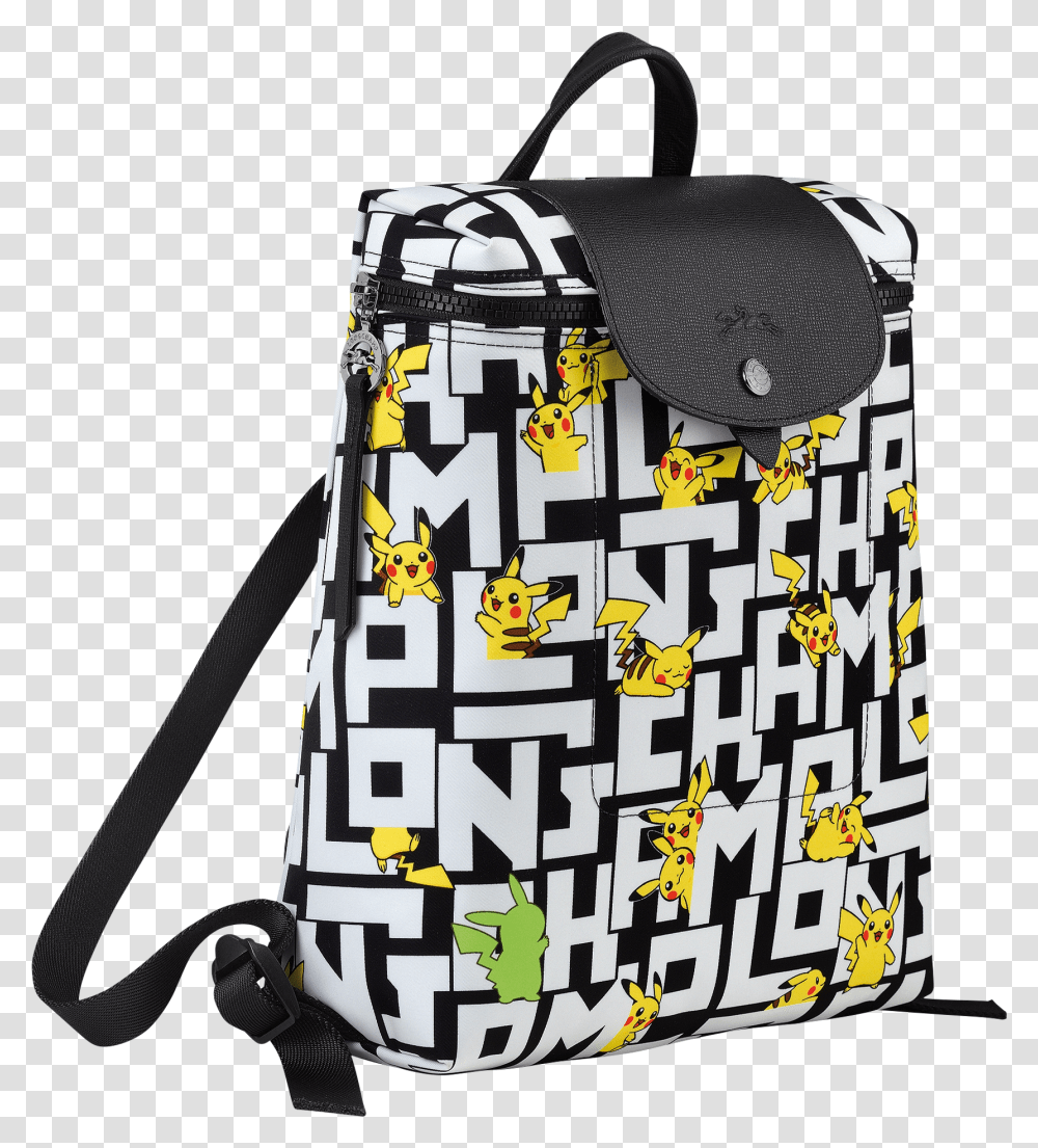 Backpack Longchamp X Pokmon Blackwhite L1699hut067 Longchamp Bag Pokemon Go, Handbag, Accessories, Accessory, Purse Transparent Png