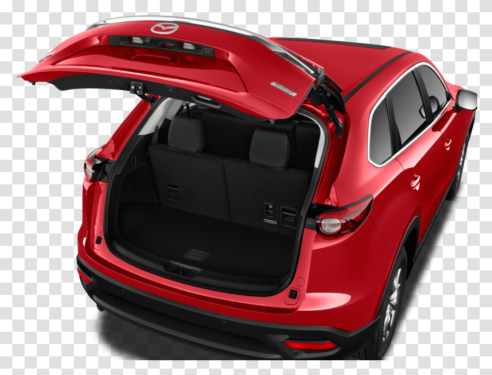 Backside Open Of Red Mazda Car Image Purepng Free Car Back Side Open, Vehicle, Transportation, Automobile, Car Trunk Transparent Png