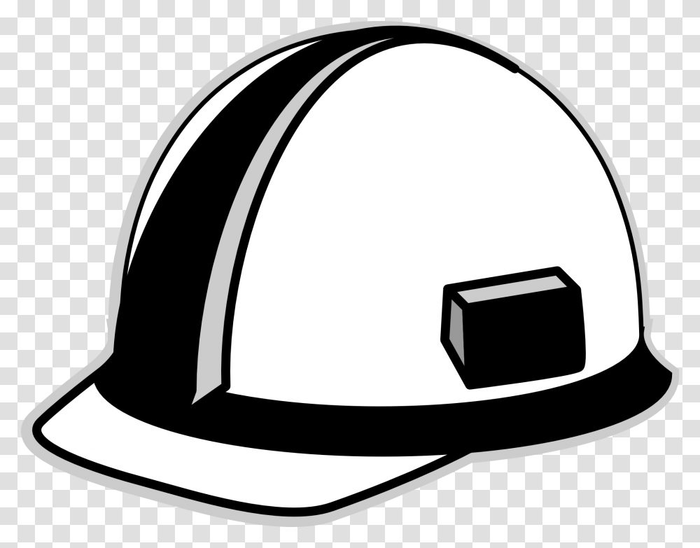 Backwards Baseball Cap Clipart Black And White Hard Hat Cartoon, Clothing, Apparel, Cowboy Hat, Helmet Transparent Png