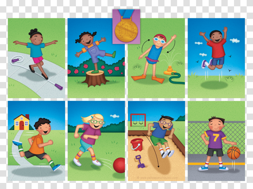Backyard Cricket Games Cartoon, Collage, Poster, Advertisement, Person Transparent Png