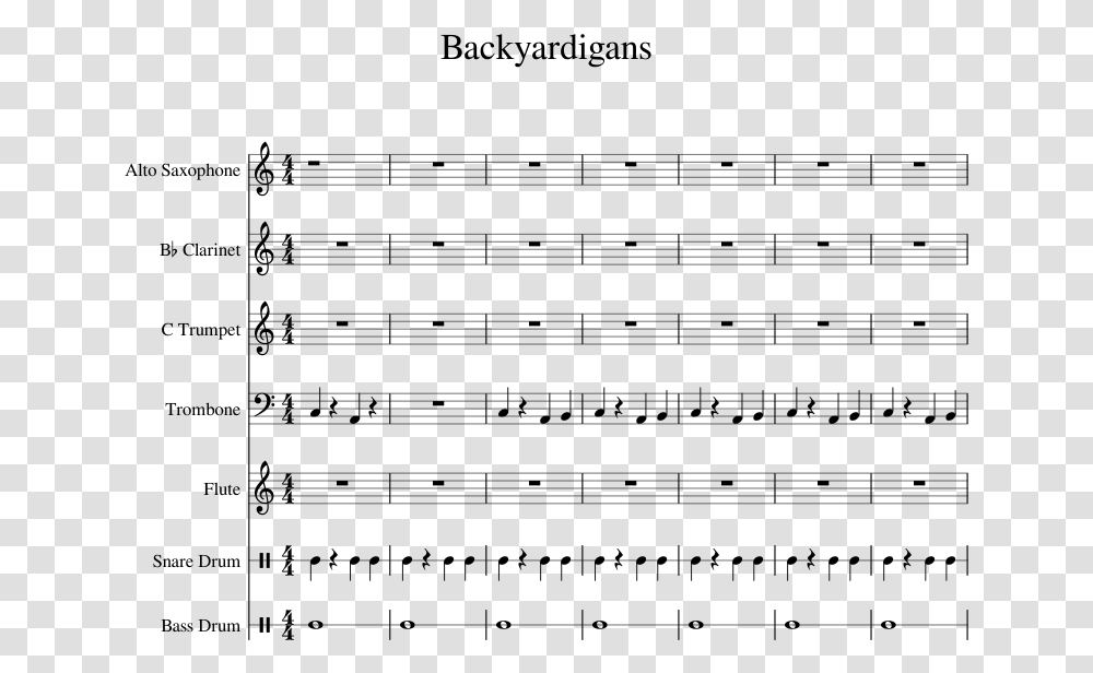 Backyardigans Theme Song Clarinet Sheet Music, Gray, World Of Warcraft Transparent Png
