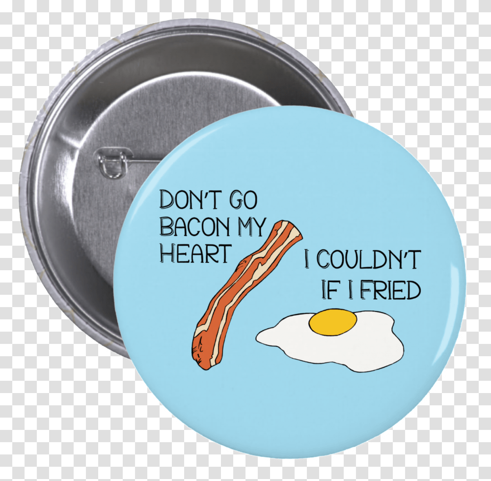 Bacon And Eggs Clipart Pin Back Button, Label Transparent Png