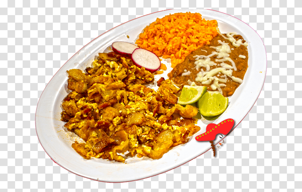 Bacon And Eggs Linda S Downtown Sacramento Mexican Steamed Rice, Dish, Meal, Food, Platter Transparent Png
