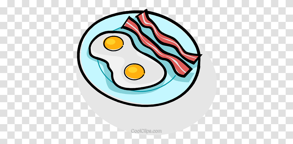 Bacon And Eggs Royalty Free Vector Clip Art Illustration, Food Transparent Png