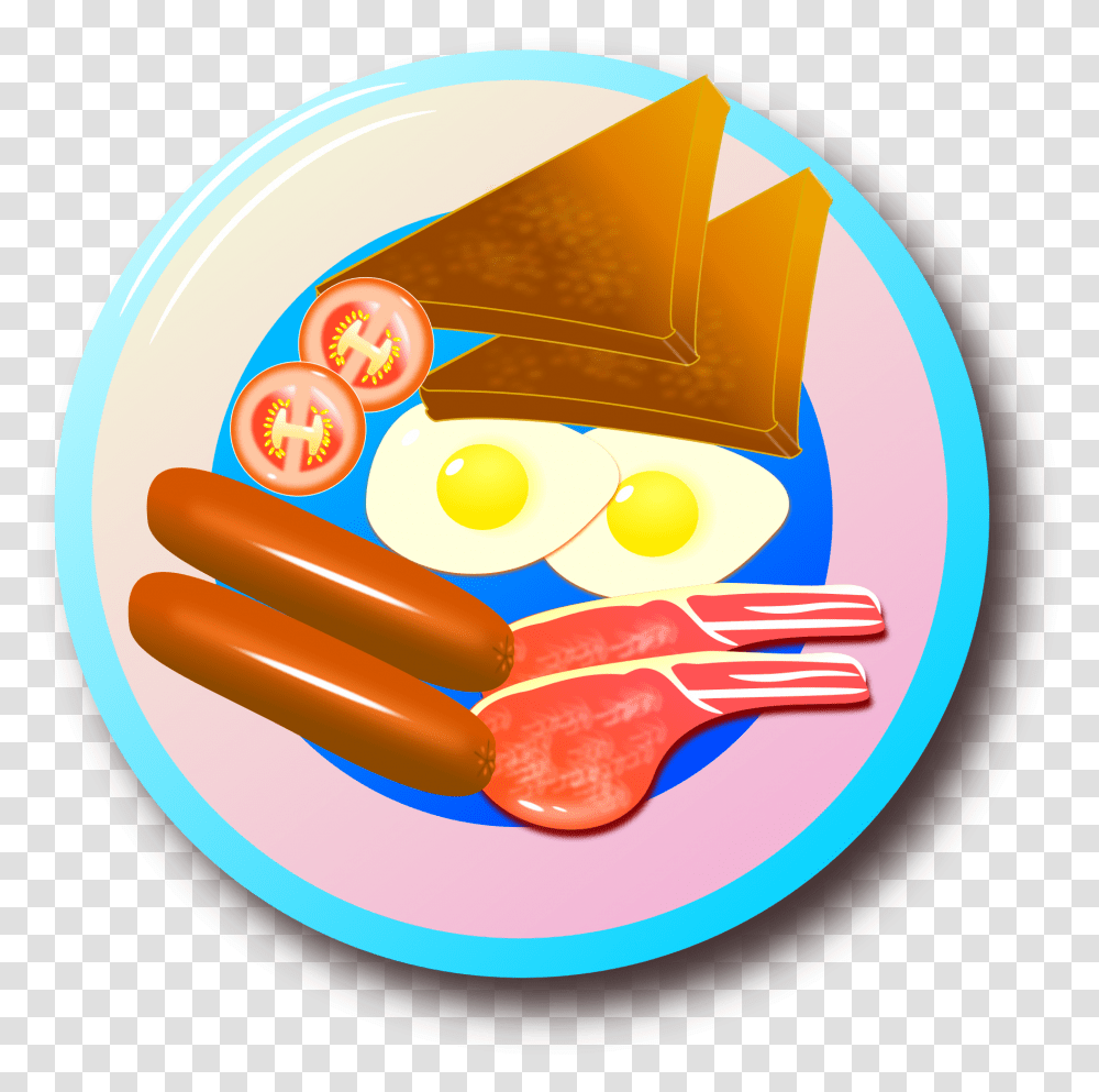 Bacon Breakfast Egg Full English Breakfast Clipart, Food, Hot Dog, Dish, Meal Transparent Png