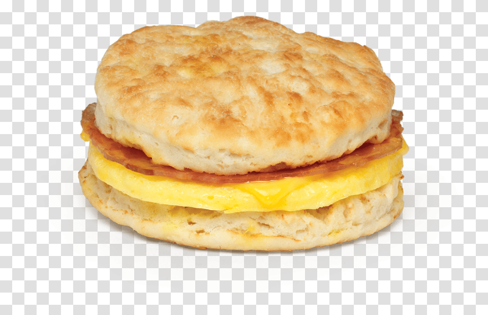 Bacon Egg Amp Cheese Biscuit Hot N Ready Bacon Egg And Cheese Biscuit, Bread, Food, Burger, Pancake Transparent Png