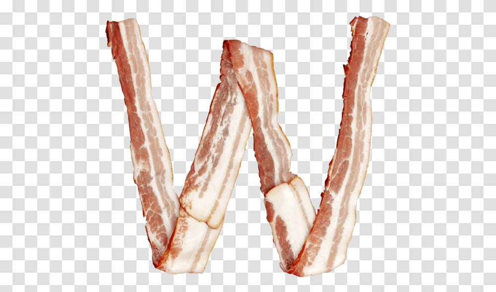 Bacon Font Bacon Letter, Pork, Food Transparent Png