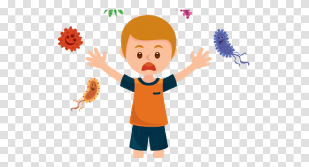 Bacteria Hand Washing Cartoon, Person, People, Female, Girl Transparent Png