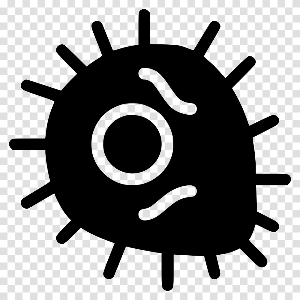 Bacteria Icon Free Download, Stencil, Silhouette, Bomb, Weapon Transparent Png