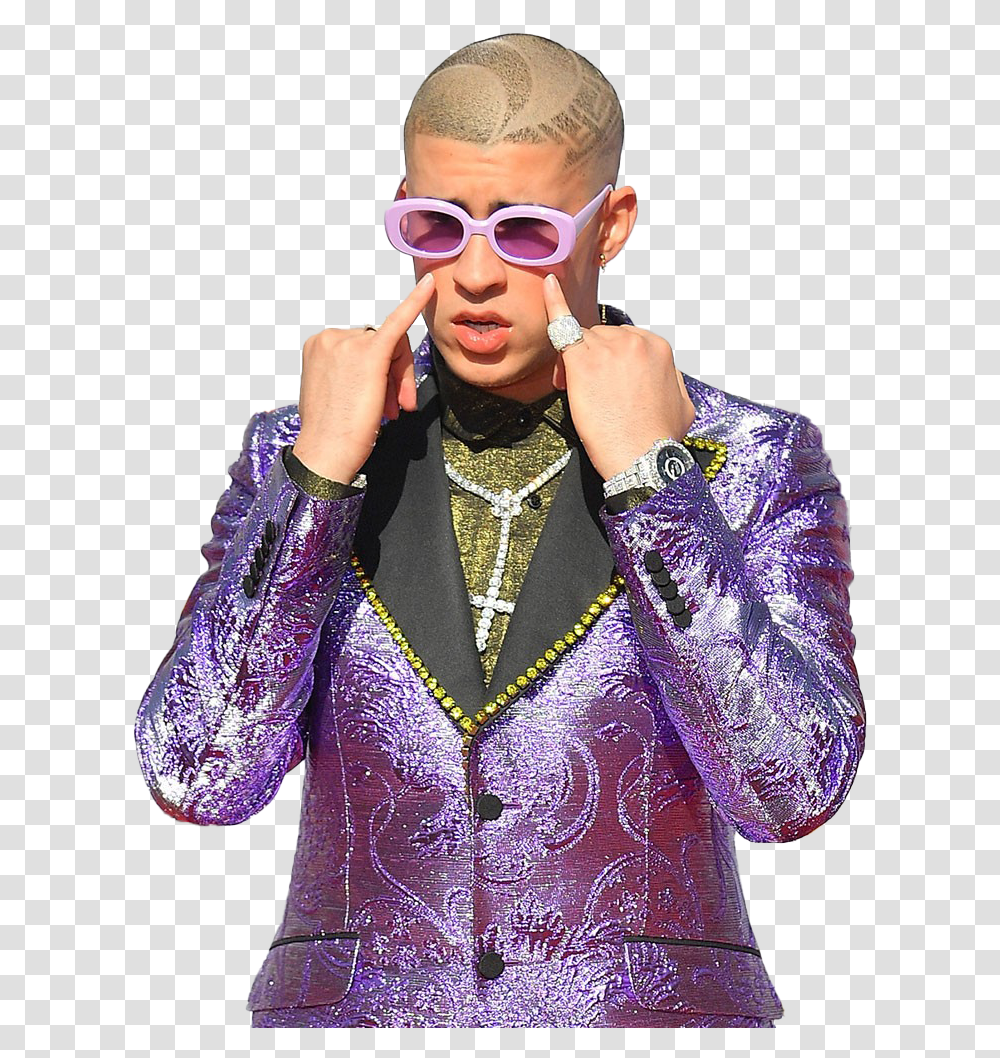 Bad Bunny High Quality Image Bad Bunny High School, Sunglasses, Accessories, Person Transparent Png