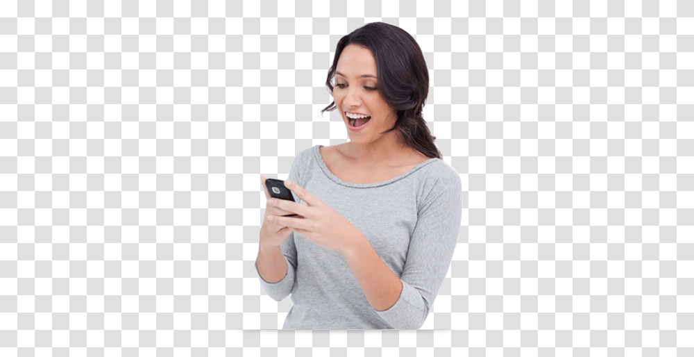 Bad Credit Mobile Phones Using Cell Phone, Face, Person, Human, Electronics Transparent Png