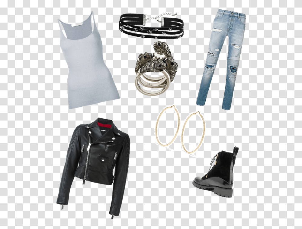 Bad Girl Leather Jacket, Apparel, Coat, Person Transparent Png