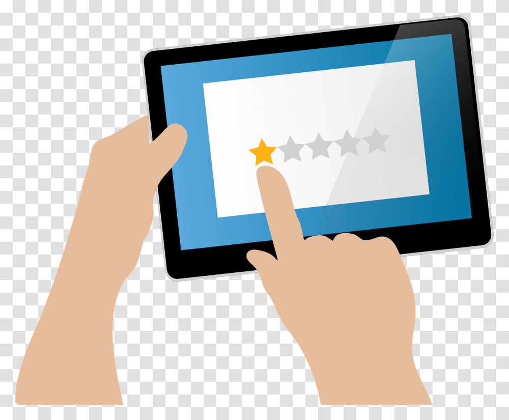 Bad Review, Computer, Electronics, Tablet Computer, Person Transparent Png
