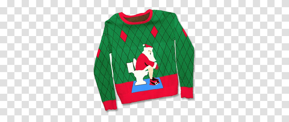 Bad Santas Ugly Sweater Party Ugly Sweater Christmas, Long Sleeve, Clothing, Apparel, Bib Transparent Png
