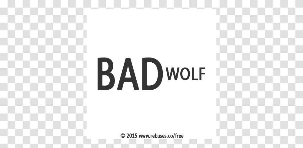 Bad Wolf Rebus Puzzle, Alphabet, Face, Word Transparent Png