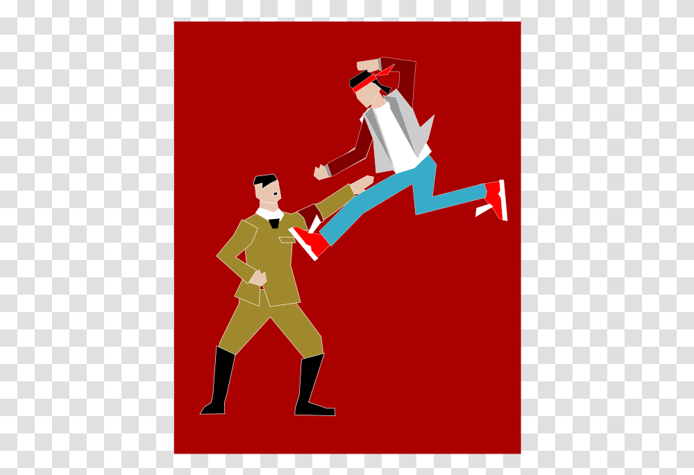 Badass Guy Vs Ninja Cop Clipart Icon, Person, Hand Transparent Png