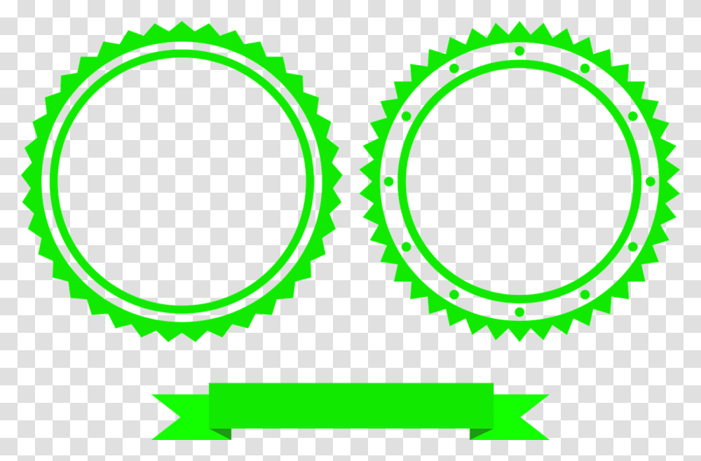 Badge Circle Round Emblem Decoration Vintage Primary School Logos Designs, Green, Zipper Transparent Png