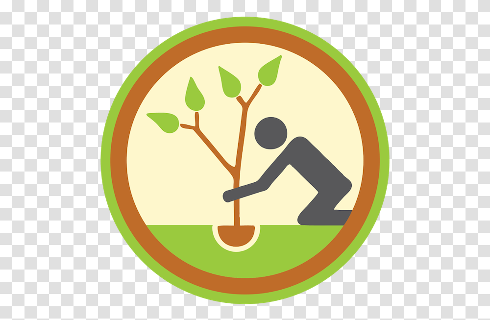 Badge Clipart Planting Trees Clipart, Hand, Symbol, Sport, Sports Transparent Png