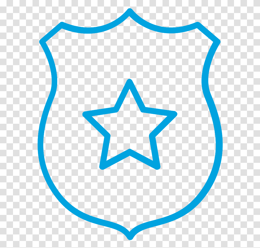 Badge Decorated With A Star Award Clipart Black And White, Star Symbol, Armor Transparent Png