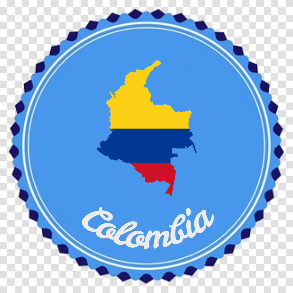 Badge Flair Colombia Flag Icon Latin America Colombia Place Icon, Label, Logo Transparent Png