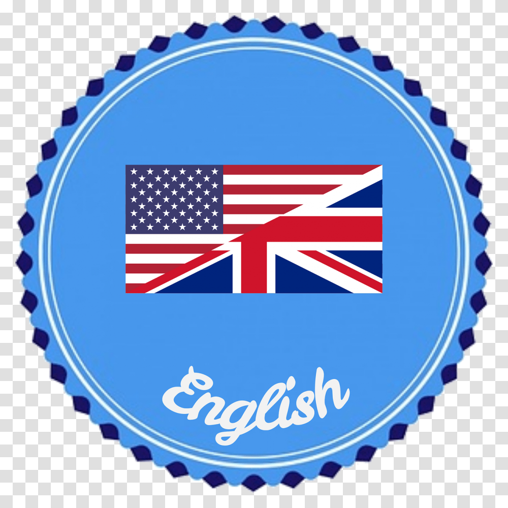 Badge Flair English Language Flag America Britain Simbolo Da Lingua Inglesa, Label, American Flag Transparent Png