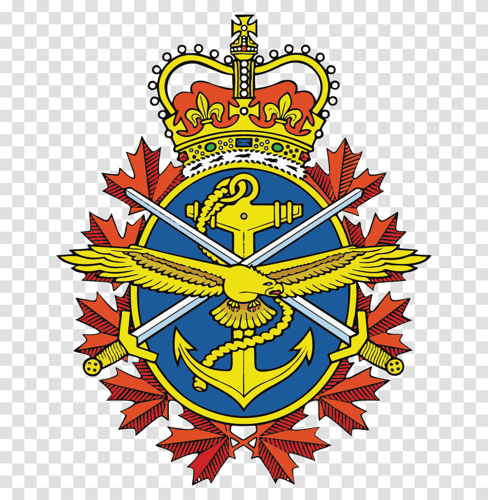 Badge Of The Canadian Armed Forces Canadian Armed Forces Flag, Emblem, Poster, Advertisement Transparent Png