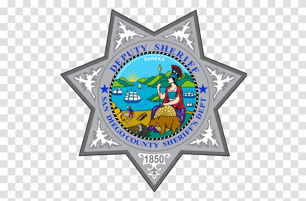 Badge Of The San Diego County Sheriffs Department, Logo, Trademark, Emblem Transparent Png
