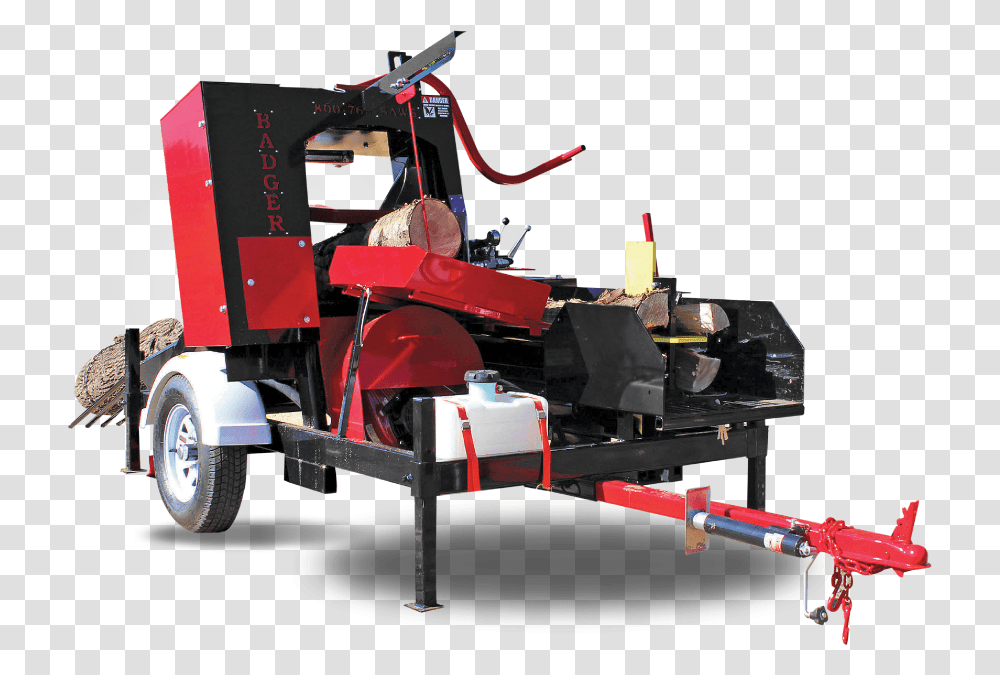 Badger Firewood Processor Machine, Vehicle, Transportation, Bulldozer, Buggy Transparent Png