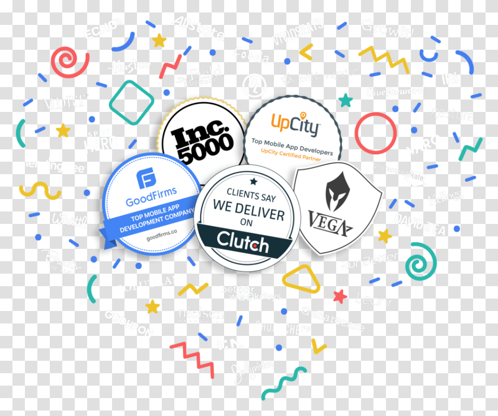 Badges Logo Collage Of Love Mobile App Devlopment, Poster, Advertisement, Flyer, Paper Transparent Png