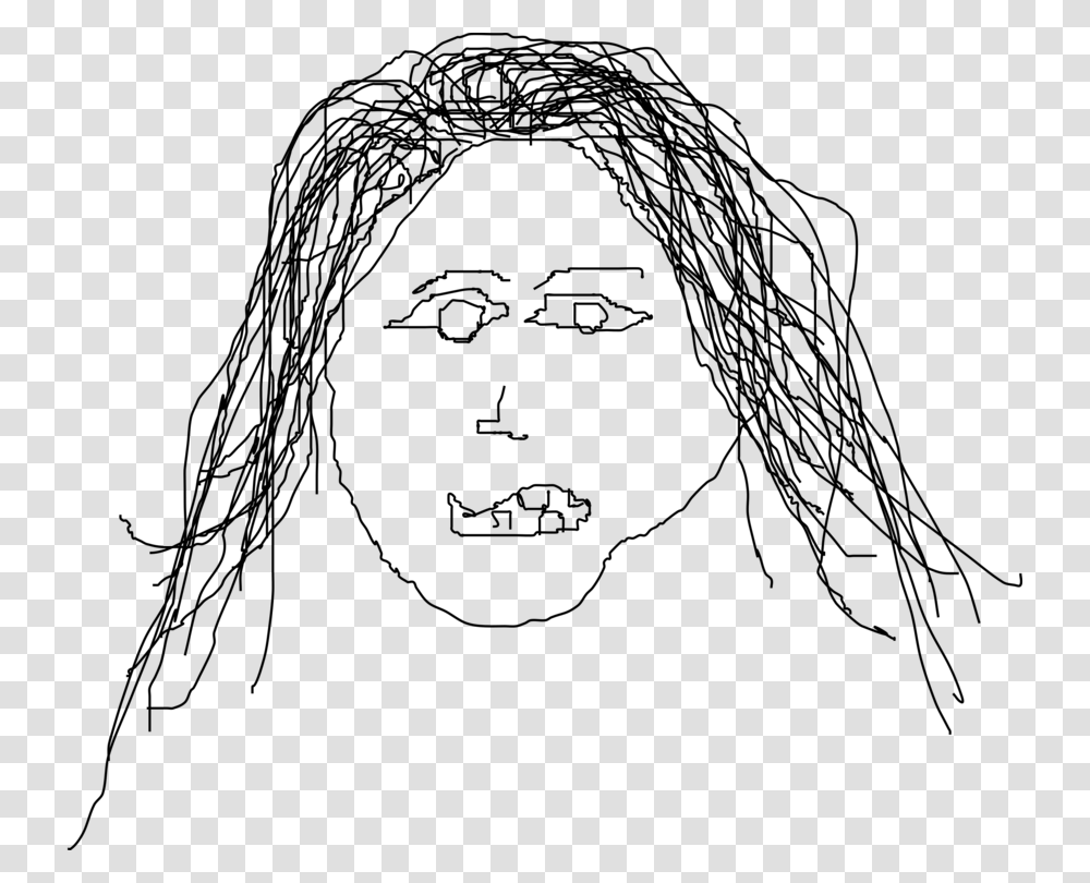 Badly Drawn Woman Face, Gray, World Of Warcraft Transparent Png