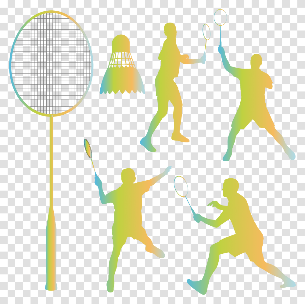 Badminton Badminton Player Vector Free, Fence Transparent Png