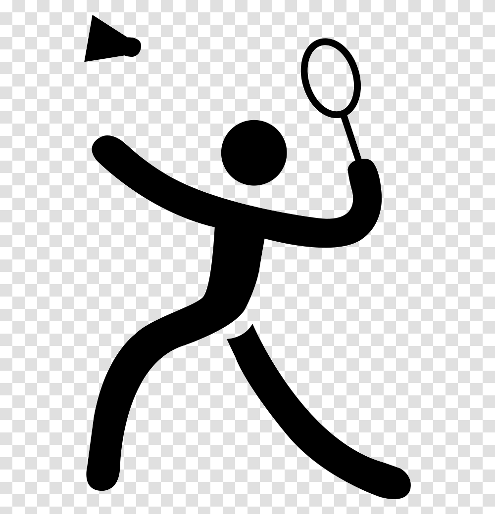 Badminton Black And White Clipart Sport Cartoon Black And White, Label, Stencil Transparent Png