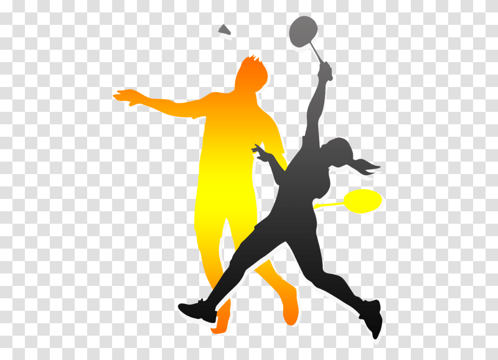 Badminton Girl Playing It Silhouette, Person, Logo, Leisure Activities Transparent Png