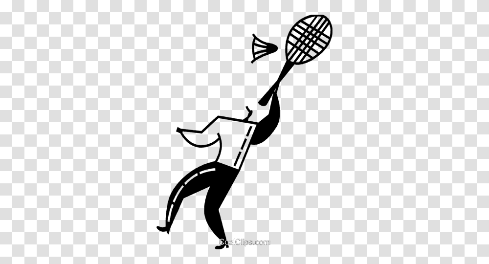 Badminton Player Royalty Free Vector Clip Art Illustration, Racket, Tennis Racket, Sport, Sports Transparent Png