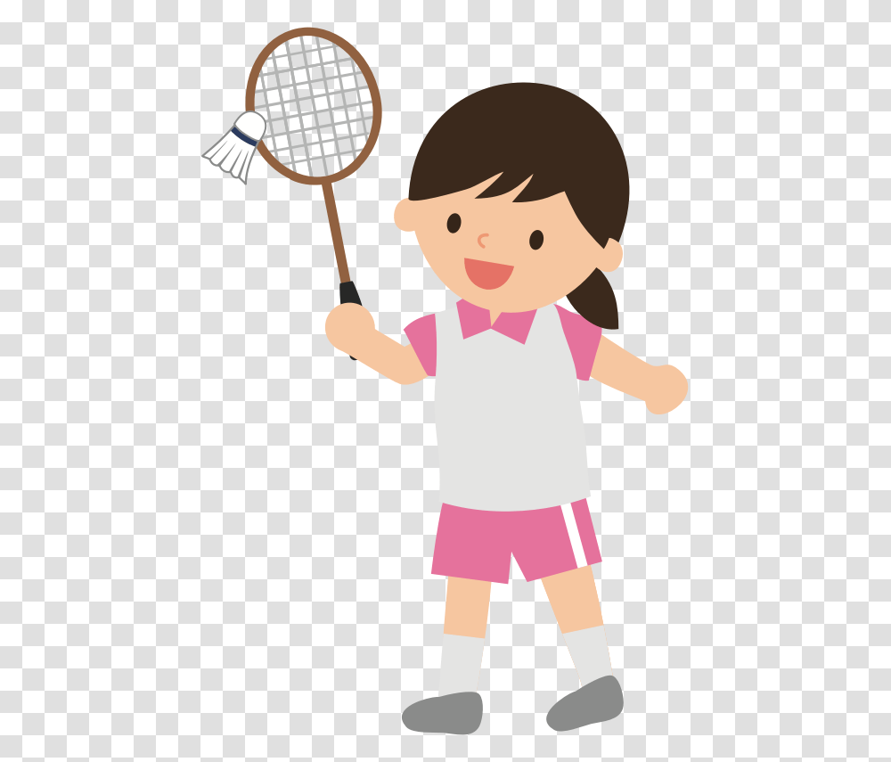 Badminton Playing Badminton Clipart, Person, Human, Female, Girl Transparent Png